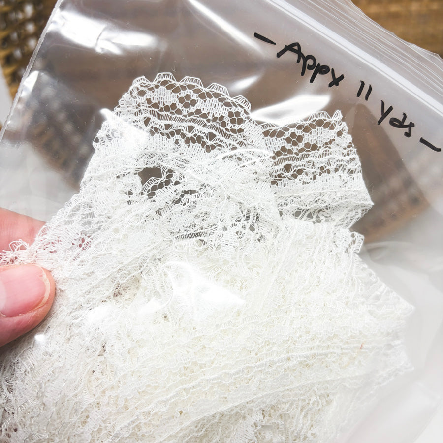 11 Yds Delicate White Ruffle Lace