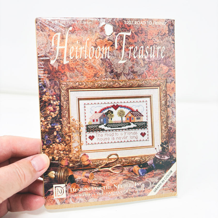 Road to Friend Counted Cross Stitch Kit by Heirloom Treasure