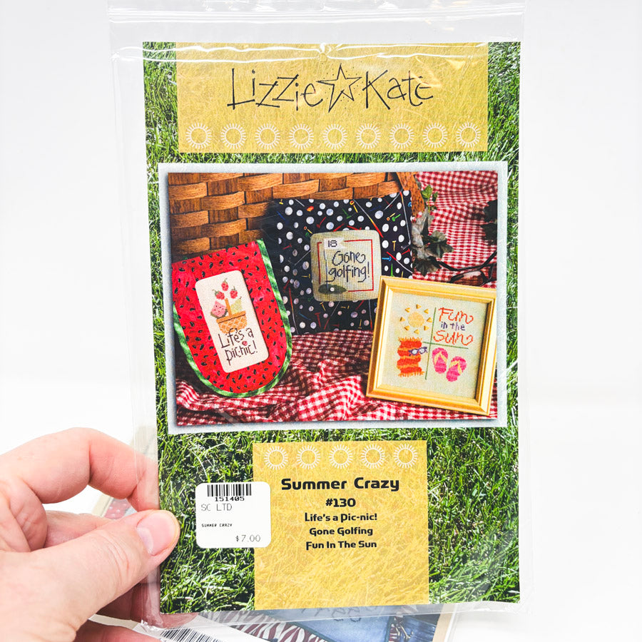 Summer/July Themed Lizzie Kate Cross Stitch Patterns