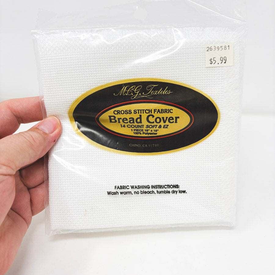 MCG Textiles Cross Stitch Fabric - 14 Count Bread Cover