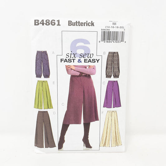 2006 Butterick Bottoms - B4861 - Size 14-20