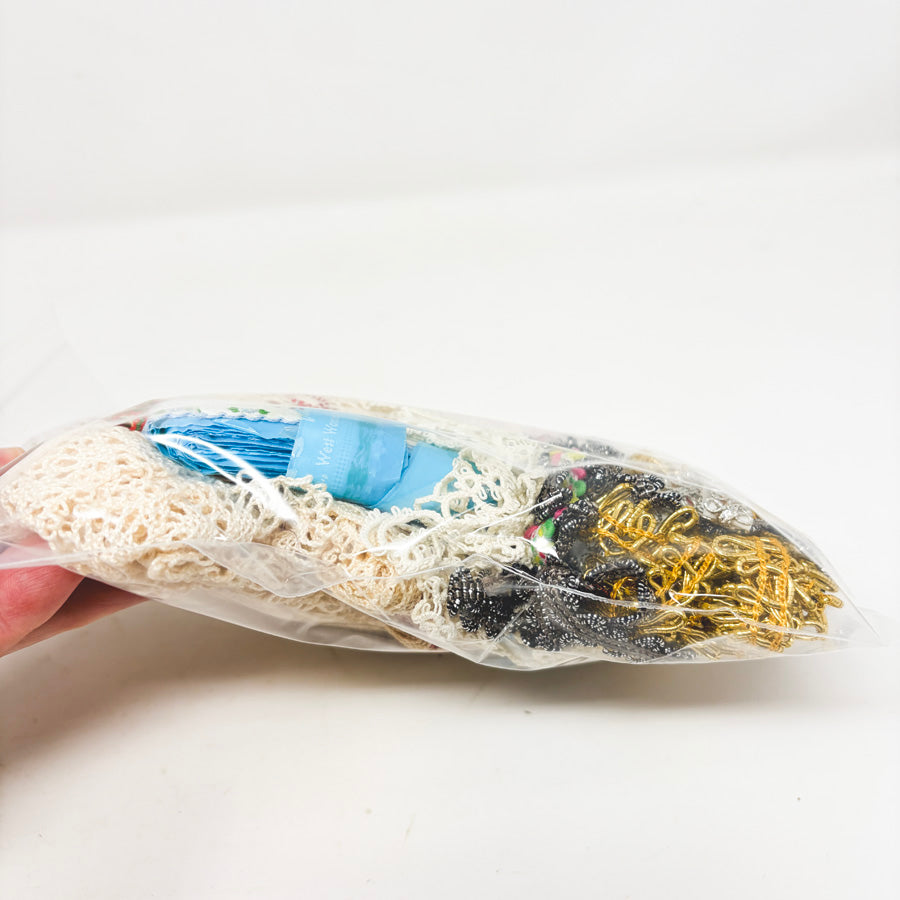 Colorful Lace and Trim Remnants Bundle