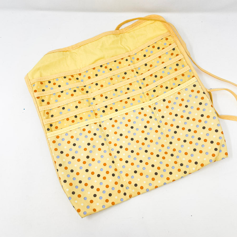Yellow Polka Dot Knitting Needle Holder