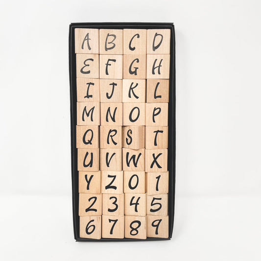 Stampabilities Alphabet and Number Wood Stamps