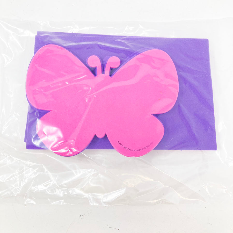 Bag of Butterfly & Square Foam Stickers