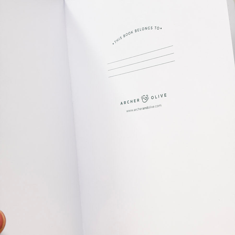 Teal Fabric Cover Notebook with Dot Grid Pages
