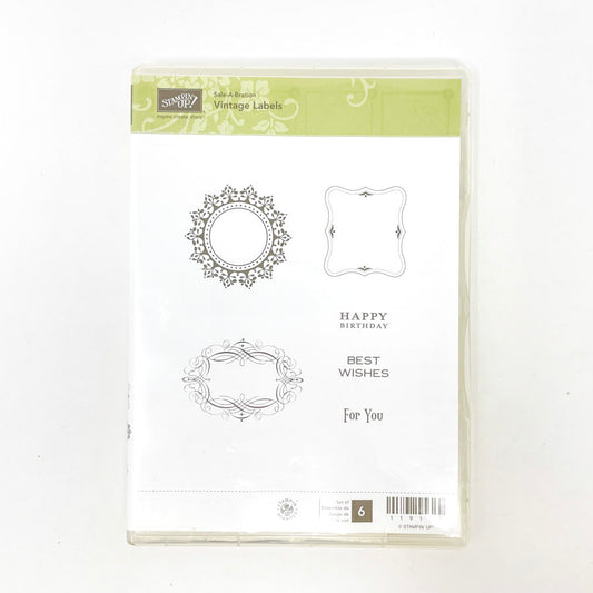 Stampin Up! Cling Stamps - Vintage Labels