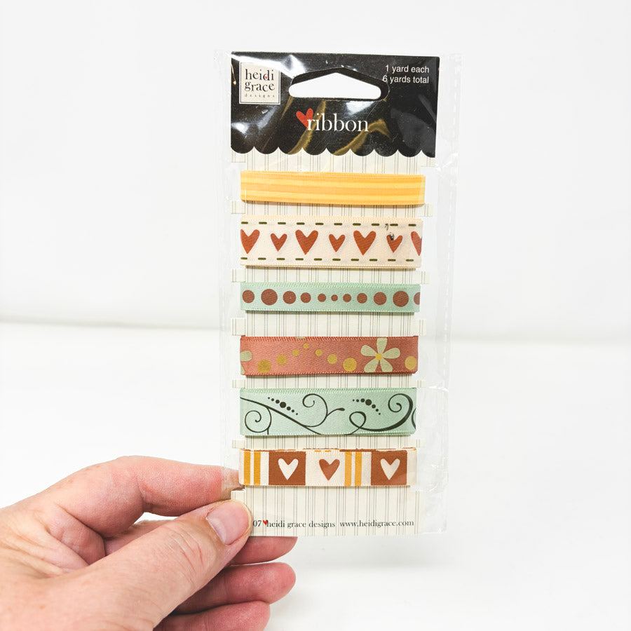 Muted Hearts & Florals - Fiskars Heidi Grace Ribbon