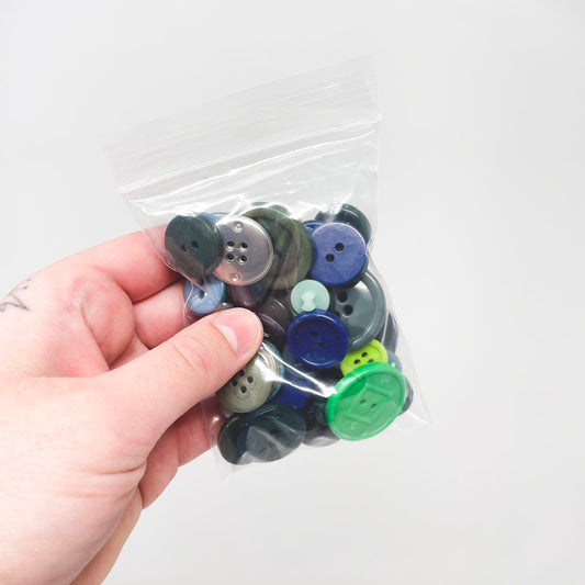 Bundle of Mixed - Blue & Green Buttons