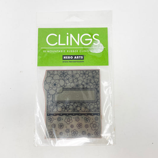 Hero Arts Cling Stamp - Floral Tag