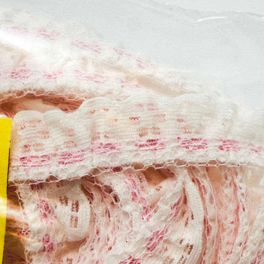 Pink & White Fancy Lace Trim
