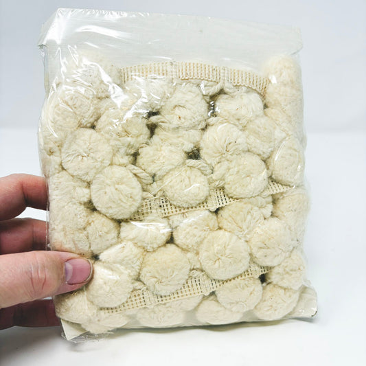 Ivory Pom Pom Fringe Card