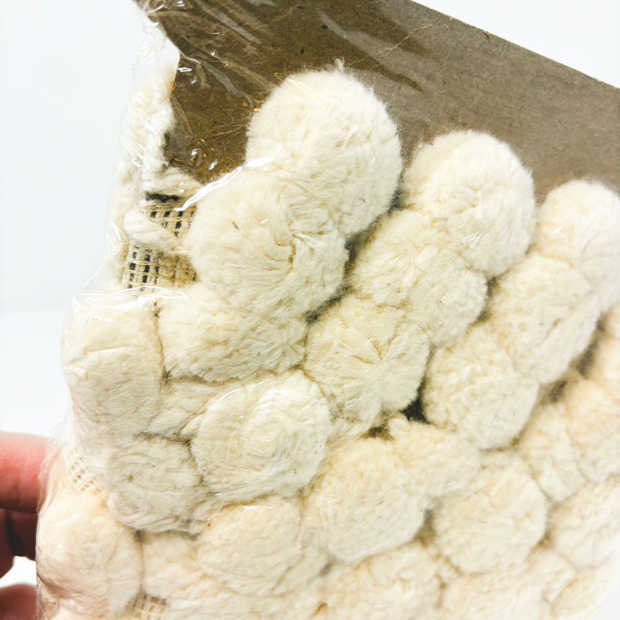 Ivory Pom Pom Fringe Card