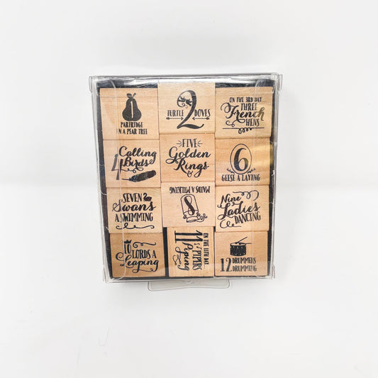 Stampabilities 12 Days of Christmas Wood Stamps