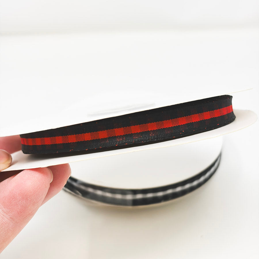 3/8" Assorted Plaid Large Spool Ribbon