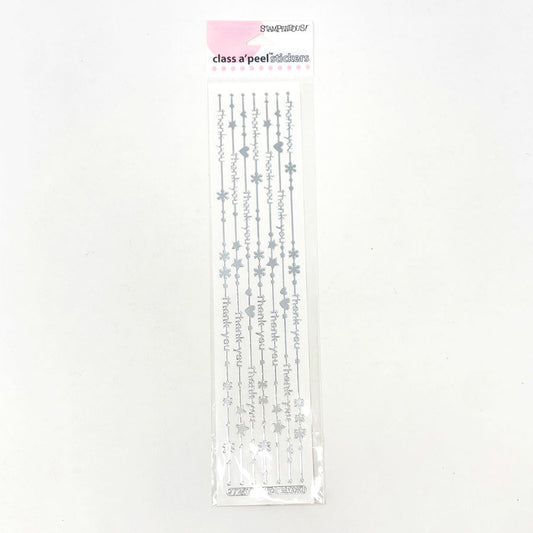 Stampendous Silver Thank You Stickers