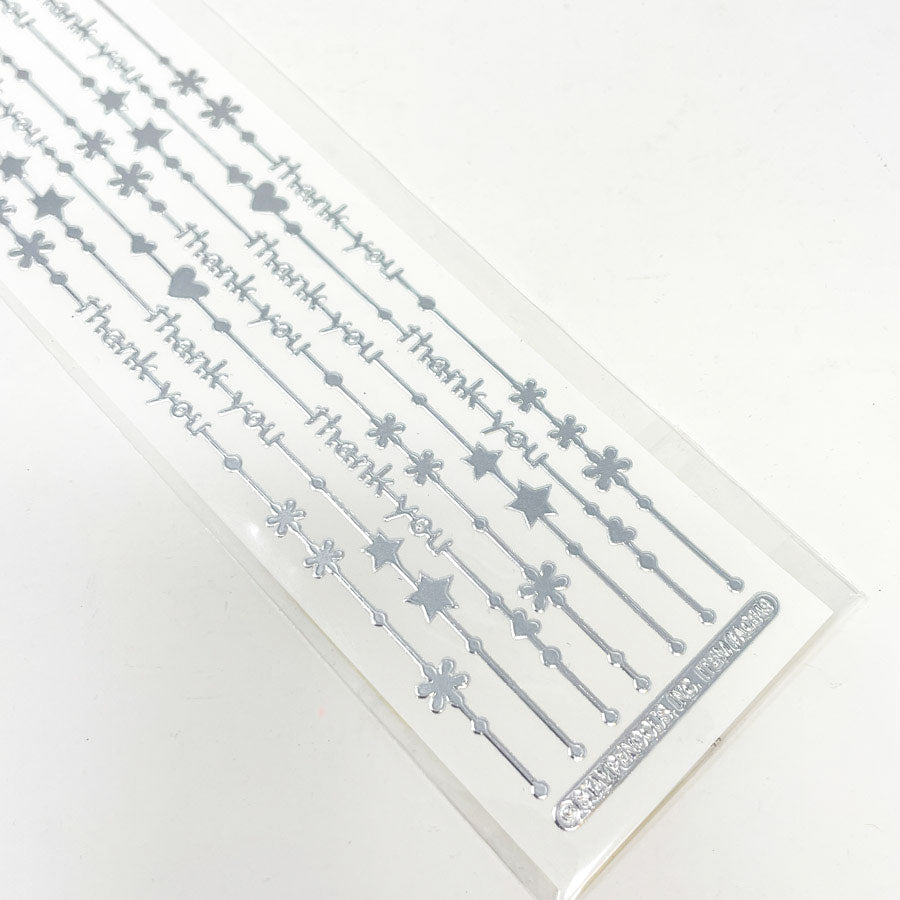Stampendous Silver Thank You Stickers