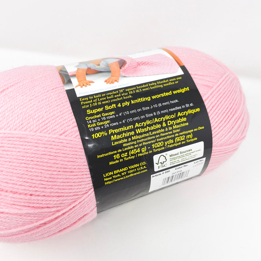 Lion Brand Pound of Love Baby Yarn - Charcoal