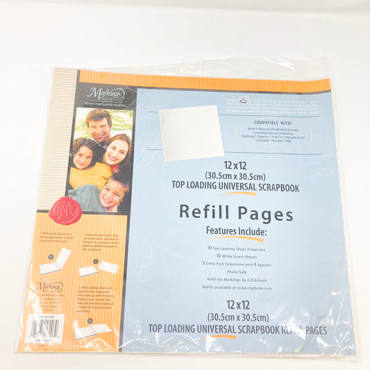 Gibson Marking Top Load Universal Scrapbook Sheets 12"x12"