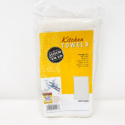 Aunt Martha's Stitch 'Em Up Nnatural Kitchen Towels