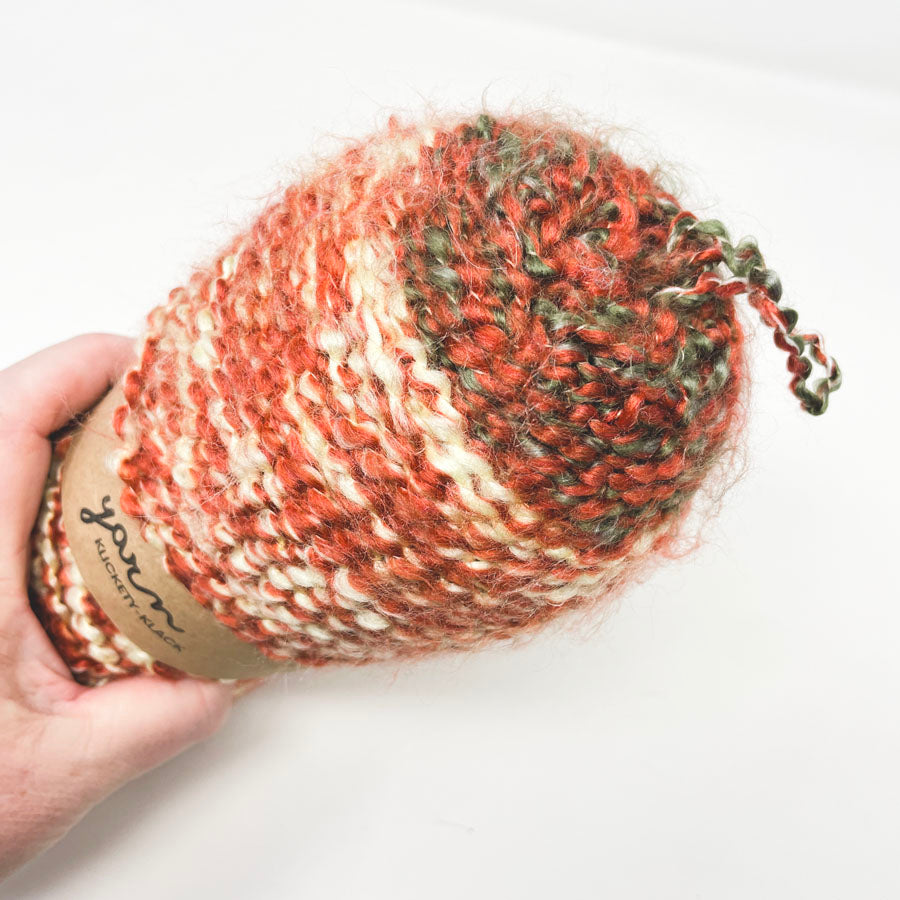 Fall Themed Homespun Acrylic Yarn Skein Remnant