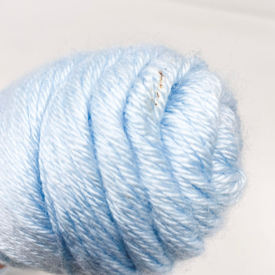 Light Blue Acrylic Yarn Skein Remnant