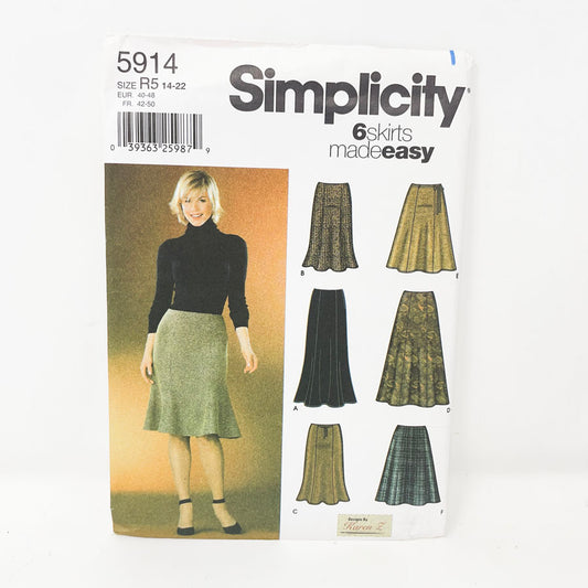 2002 Simplicity Skirt - 5914 - Size 14-22