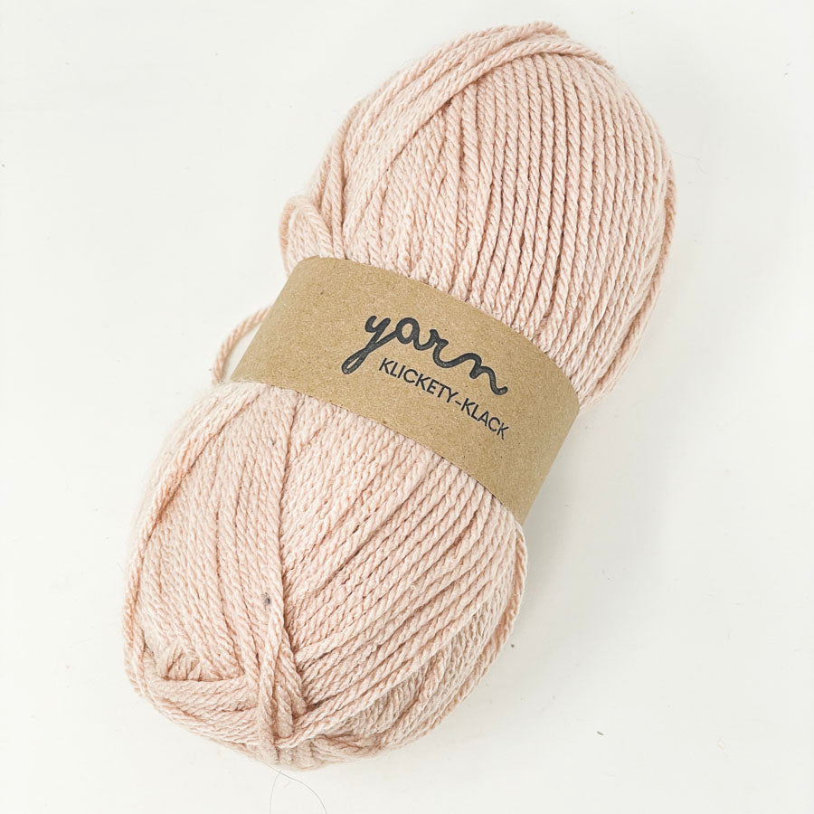 Blush Acrylic Yarn Skein Remnant