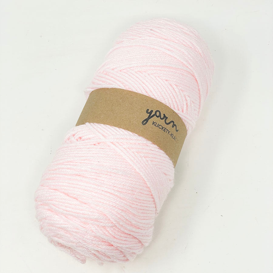 Light Pink Acrylic Yarn Skein Remnant