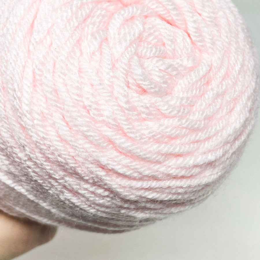 Light Pink Acrylic Yarn Skein Remnant