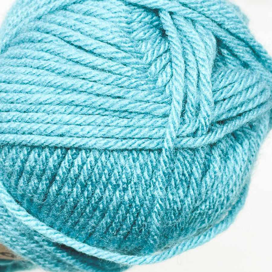 Aqua Acrylic Yarn Skein Remnant