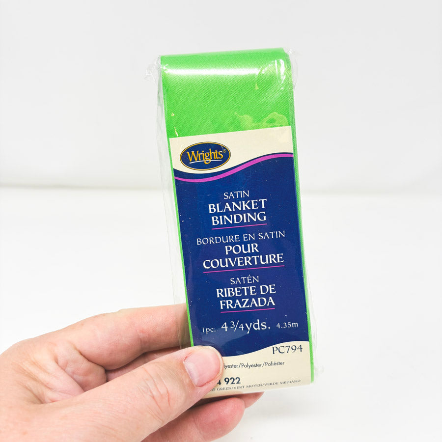 Wrights Satin Blanket Binding - 794 922 Leaf Green