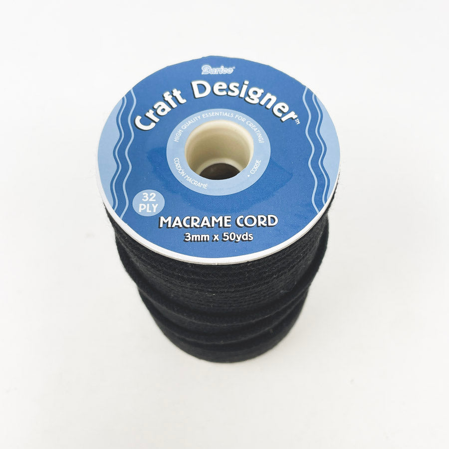 Darice 3mm Black Macrame Cord