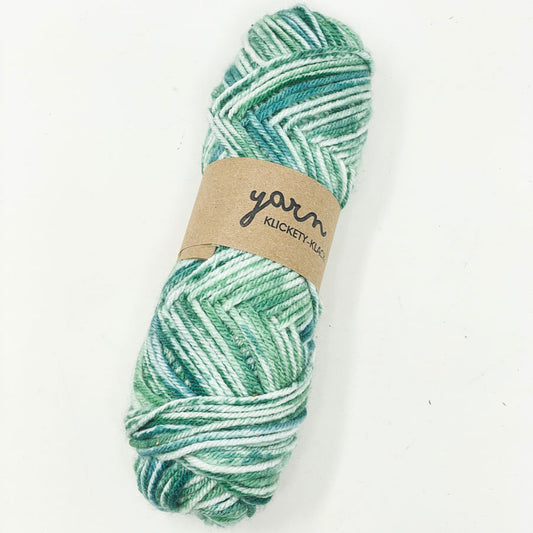 Green Colorway Acrylic Yarn Skein Remnant