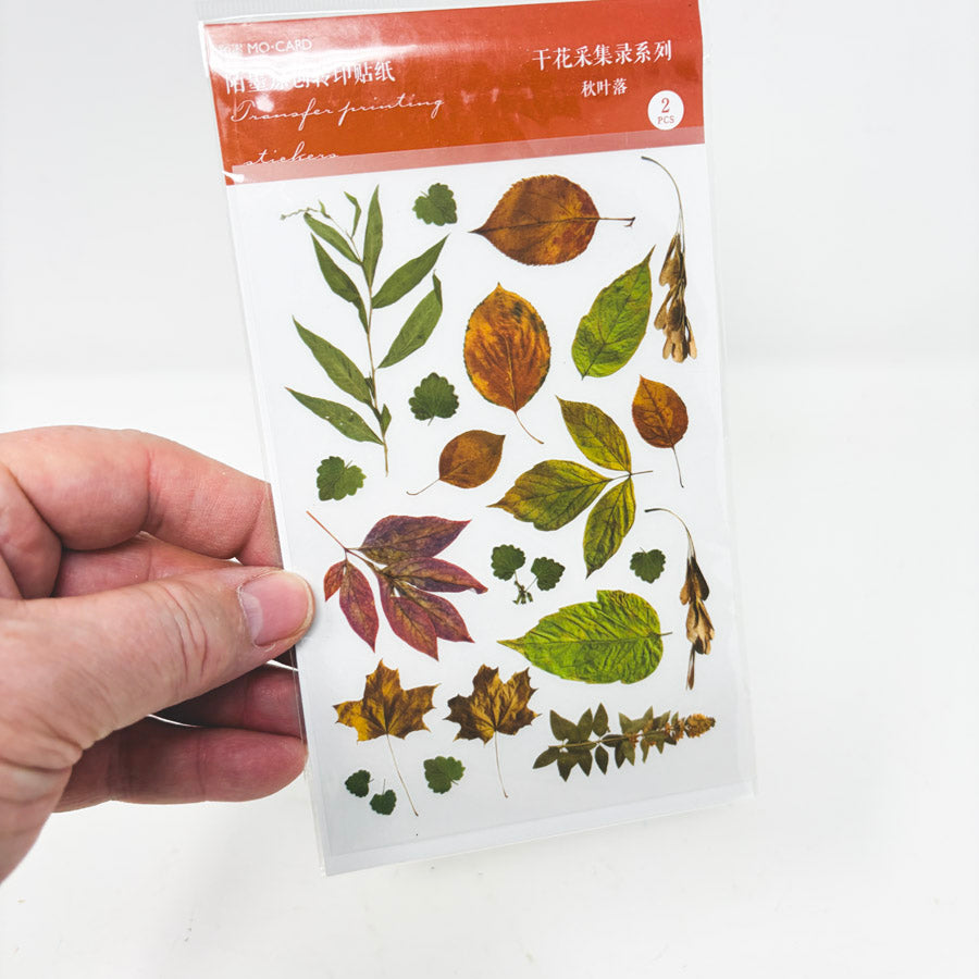 Mo-Card Floral Rub-On Transfer Stickers