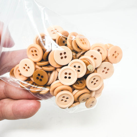 Medium Bag of Small Mixed Tan/Beige Buttons