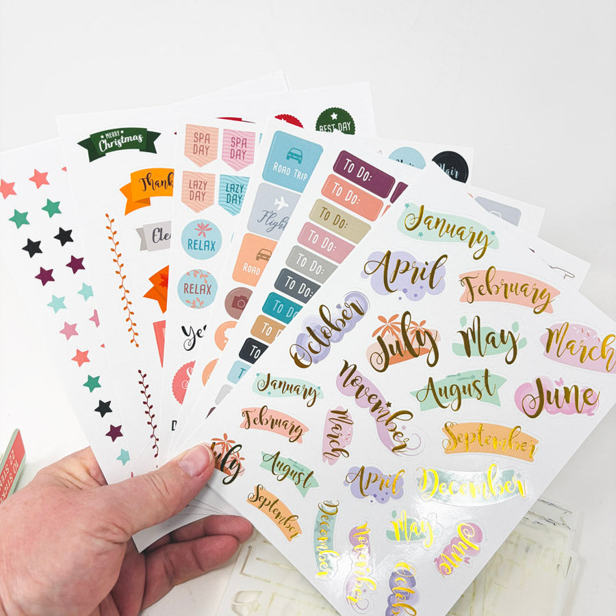 Zicoto Productivity Stencil and Sticker Set
