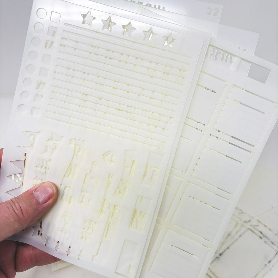 Zicoto Productivity Stencil and Sticker Set