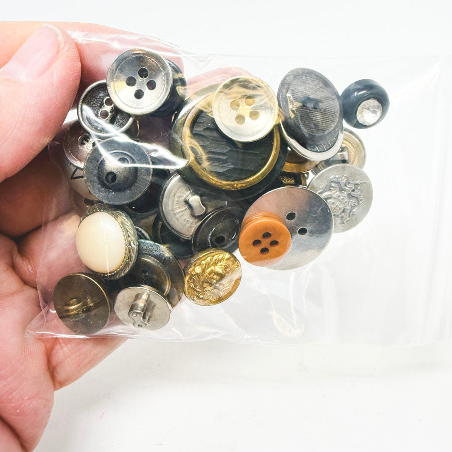 Medium Bag of Mixed Metallic Buttons