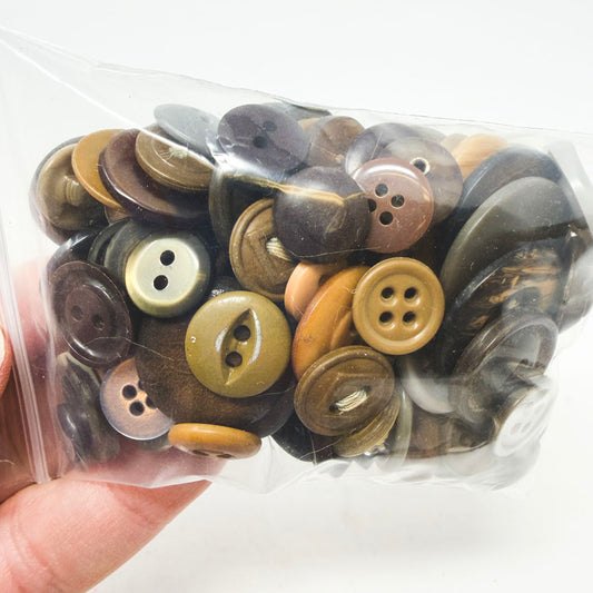 Medium Bag of Mixed Size/Tone Neutral Buttons