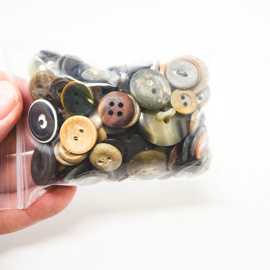 Medium Bag of Mixed Size/Tone Neutral Buttons