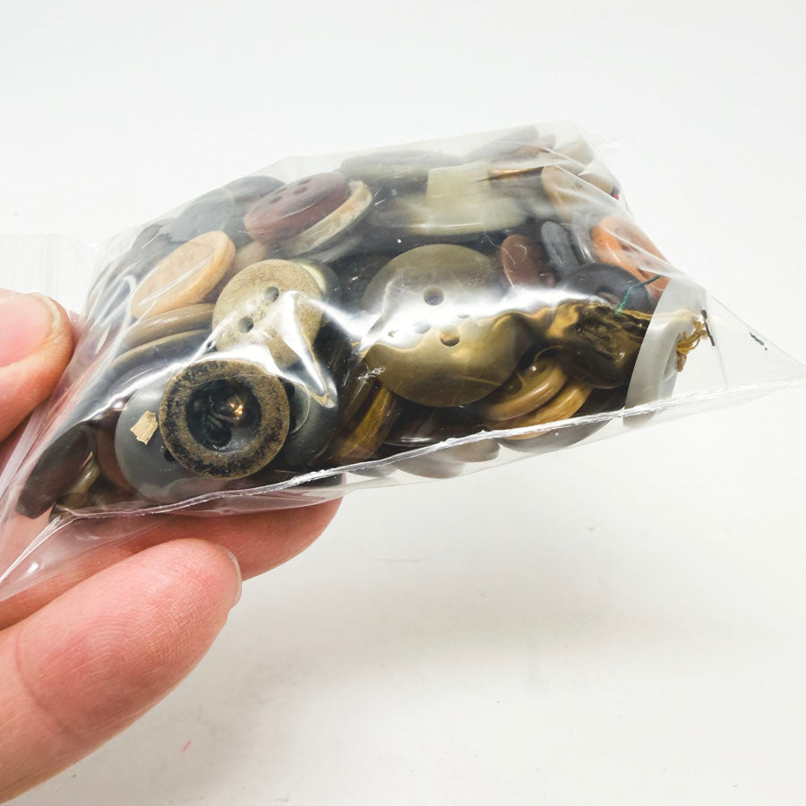 Medium Bag of Mixed Size/Tone Neutral Buttons