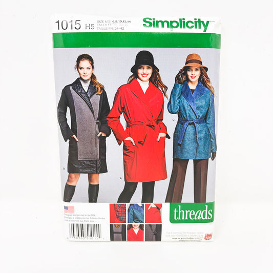 2015 Simplicity 1015 Jacket Sewing Pattern