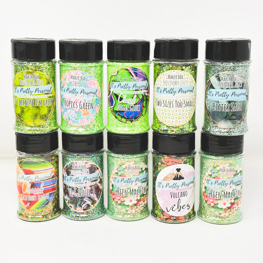 Green Assorted Glitters by It's Pretty Personal (1)