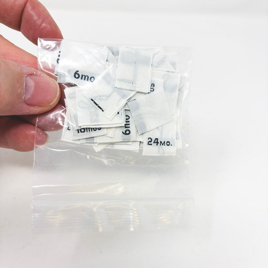 Fabric Clothing Size Labels Bundle