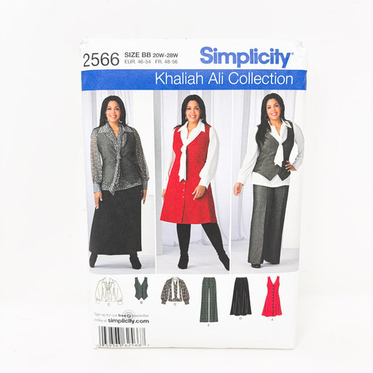 2009 Simplicity Sewing Pattern 2566 - Workwear - Size 20-28
