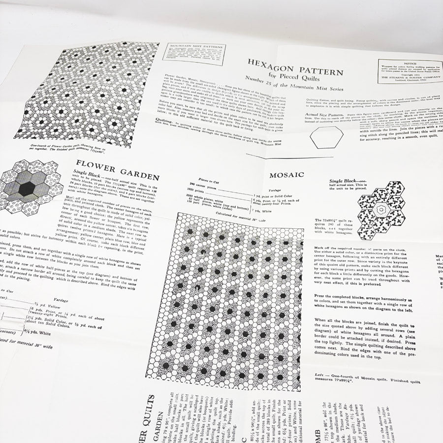 Bundle of Promotional Moon Over The Mountain Quilt Patterns