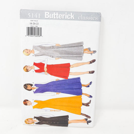 1991 Butterick Dress - 5141 - Size 18-22