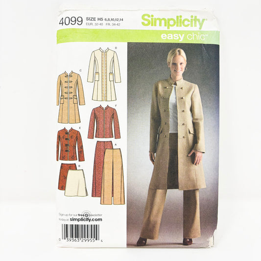 2006 Simplicity Jacket/Pant Set Sewing Pattern - 4099 - Size 6-14