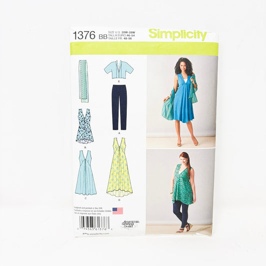 2014 Simplicity Sewing Pattern 1376 - Outfits - Size 20-28
